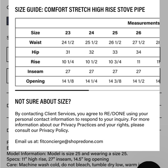 NWT re/done jeans navy blue - Picture 8 of 8